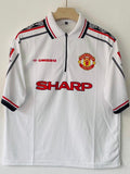 Manchester United Retro Jersey Half Sleeve Collar & Embroidery – Beckham No. 7 (White Edition)