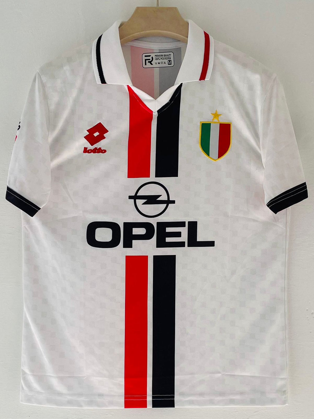 AC Milan Retro Jersey Half Sleeve Collar & Premium Print – Maldini No. 3 (White Classic Edition)