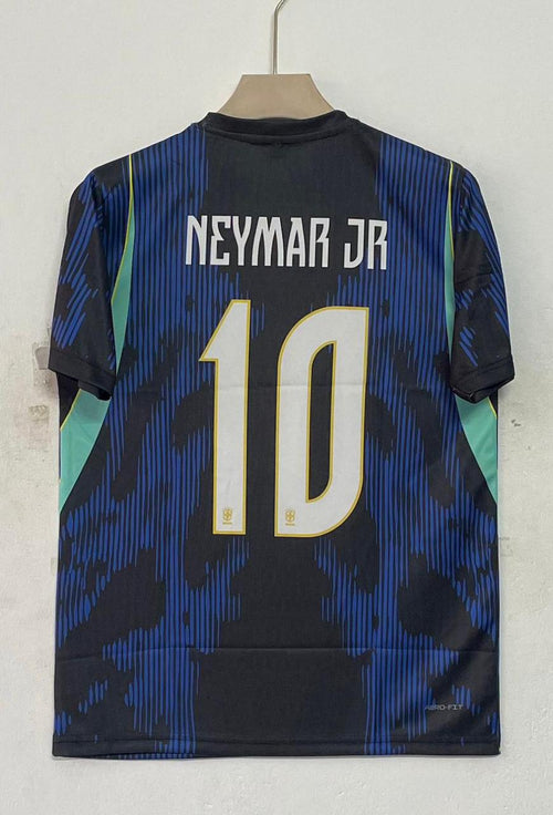 Brazil Special Edition Jersey Half Sleeve Round Neck & Premium Print – Neymar Jr 10 (Dark Blue Edition)
